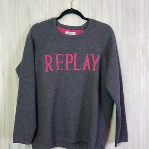 REPLAY KNITWEAR LOGO SWEATER LARGE